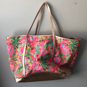 Lilly Pulitzer Lulu Flamingo Tote Bag